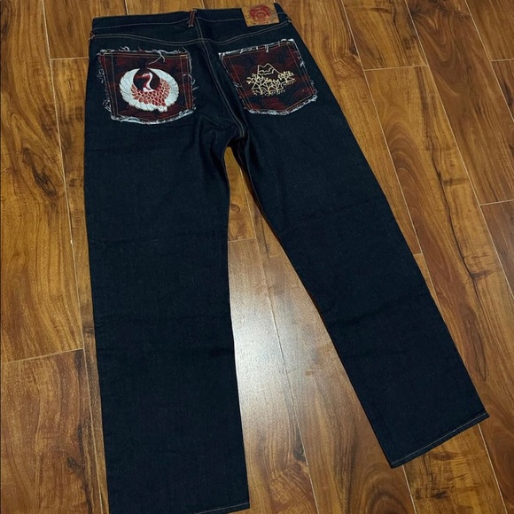 RMC Red Monkey Company Embroidered Japanese Raw Denim - Picture 2 of 2